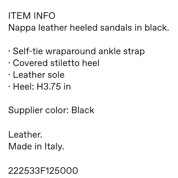 Magda Butrym Black Wraparound Heeled Sandals - Picture 6 of 6